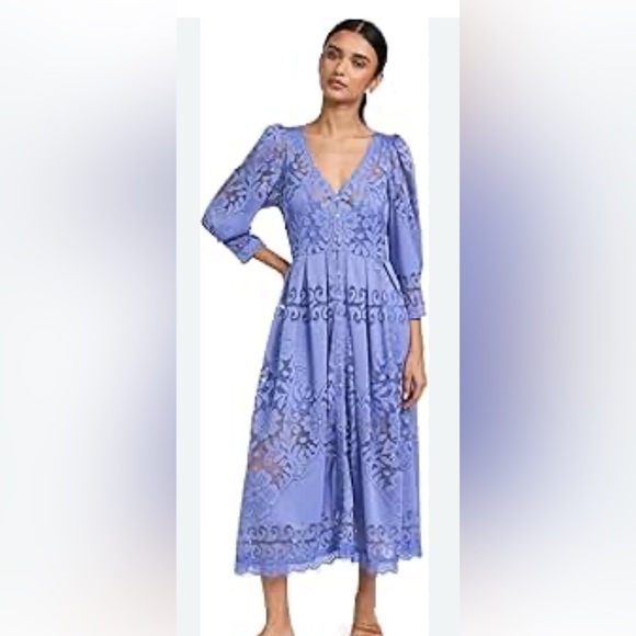Free People Dresses & Skirts - Free People Shadow Dance midi dress in Persian Jewel blue in medium
